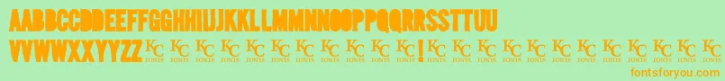 Mediablackoutdemo Font – Orange Fonts on Green Background