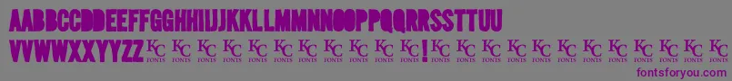 Mediablackoutdemo-fontti – violetit fontit harmaalla taustalla