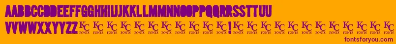 Mediablackoutdemo Font – Purple Fonts on Orange Background