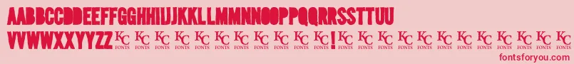 Mediablackoutdemo Font – Red Fonts on Pink Background