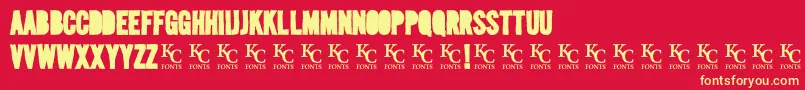 Mediablackoutdemo Font – Yellow Fonts on Red Background