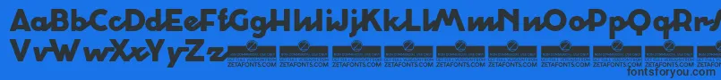 CocosignumcorsivoitalicoHvTrial Font – Black Fonts on Blue Background