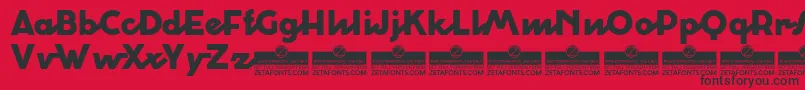 CocosignumcorsivoitalicoHvTrial Font – Black Fonts on Red Background