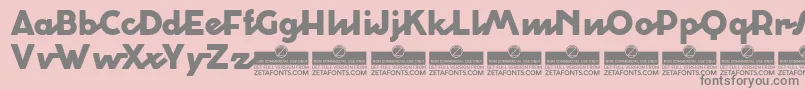 CocosignumcorsivoitalicoHvTrial Font – Gray Fonts on Pink Background