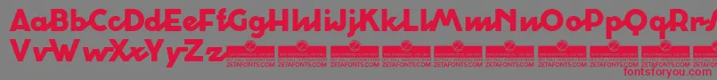 CocosignumcorsivoitalicoHvTrial Font – Red Fonts on Gray Background