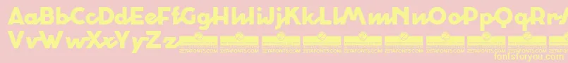 CocosignumcorsivoitalicoHvTrial Font – Yellow Fonts on Pink Background