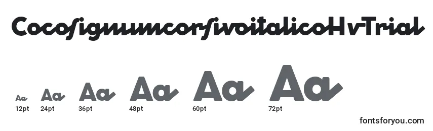 CocosignumcorsivoitalicoHvTrial Font Sizes