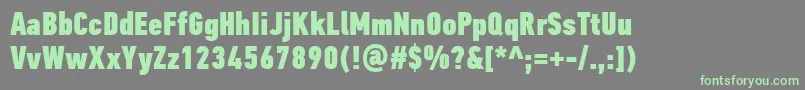 PfdintextcompproXblack Font – Green Fonts on Gray Background