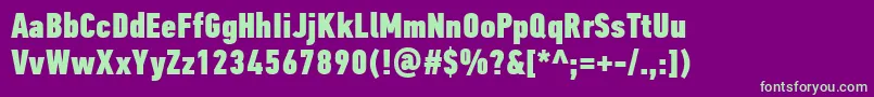 PfdintextcompproXblack Font – Green Fonts on Purple Background