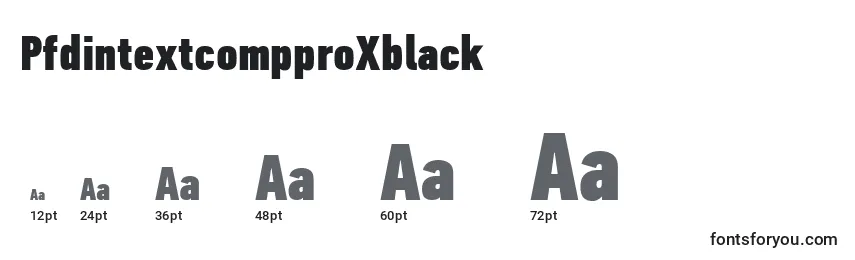 Размеры шрифта PfdintextcompproXblack