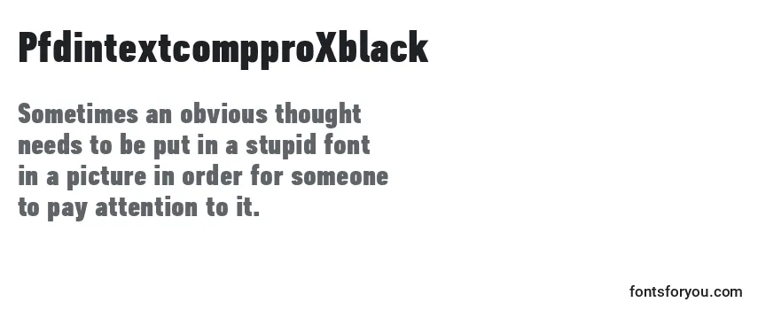 PfdintextcompproXblack Font