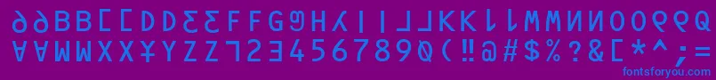 Orav Font – Blue Fonts on Purple Background