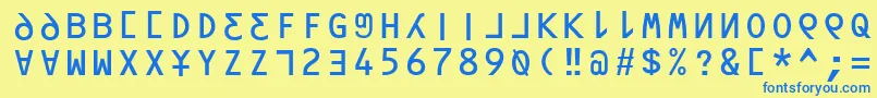 More about Orav Font Orav Font – Blue Fonts on Yellow Background