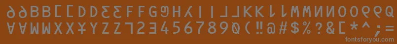 Oravフォントについての詳細 フォントOrav – 茶色の背景に灰色の文字