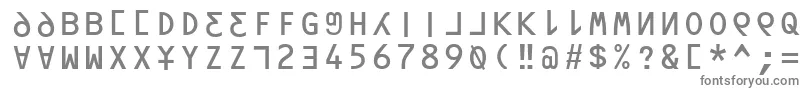 フォントOrav – 白い背景に灰色の文字