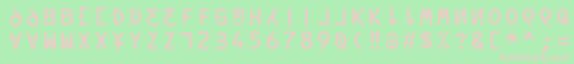 フォントOrav – 緑の背景にピンクのフォント