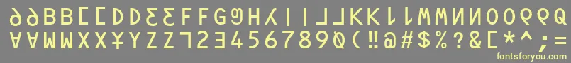 Шрифт Orav – жёлтые шрифты на сером фоне