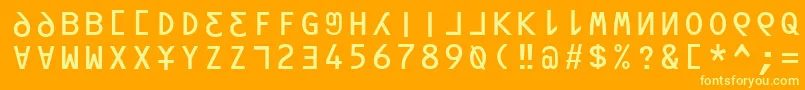 More about Orav Font Orav Font – Yellow Fonts on Orange Background