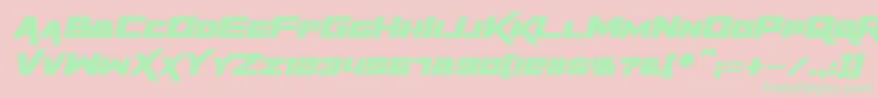 RapierZeroItalic Font – Green Fonts on Pink Background