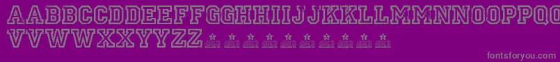 UniversidadPersonalUse-Schriftart – Graue Schriften auf violettem Hintergrund