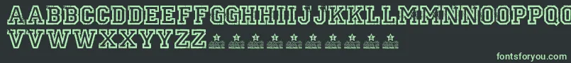 UniversidadPersonalUse Font – Green Fonts on Black Background
