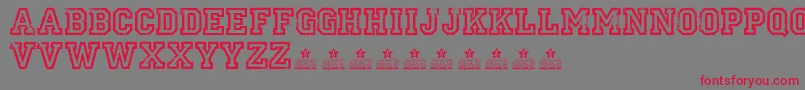 UniversidadPersonalUse-Schriftart – Rote Schriften auf grauem Hintergrund