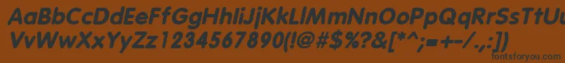 VagabondBoldItalic-Schriftart – Schwarze Schriften auf braunem Hintergrund
