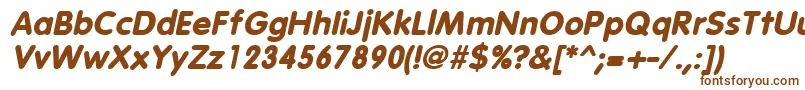 VagabondBoldItalic Font – Brown Fonts on White Background