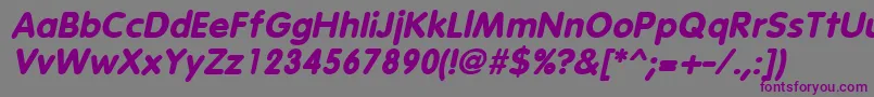 VagabondBoldItalic Font – Purple Fonts on Gray Background