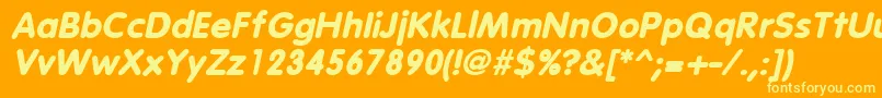 En savoir plus sur la police VagabondBoldItalic Police VagabondBoldItalic – polices jaunes sur fond orange