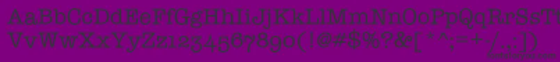 TypewriterOsfRegular-fontti – mustat fontit violetilla taustalla