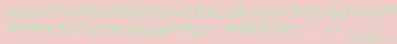 TypewriterOsfRegular Font – Green Fonts on Pink Background