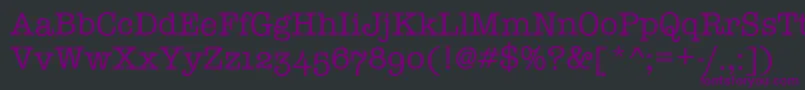 Czcionka TypewriterOsfRegular – fioletowe czcionki na czarnym tle