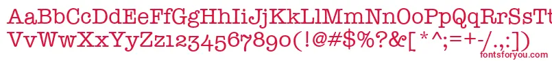 TypewriterOsfRegular Font – Red Fonts