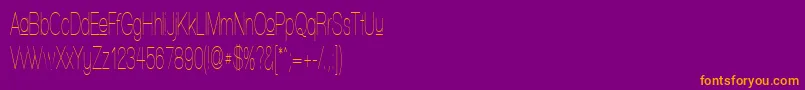 WalkwayUpperUitracondensed Font – Orange Fonts on Purple Background