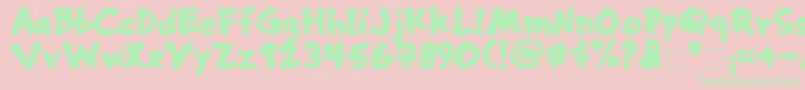 Nusaliver Font – Green Fonts on Pink Background