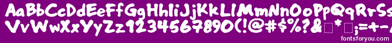 Nusaliver Font – White Fonts on Purple Background