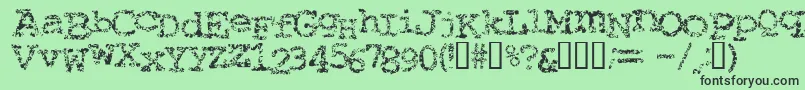 Typewriterfromhell Font – Black Fonts on Green Background