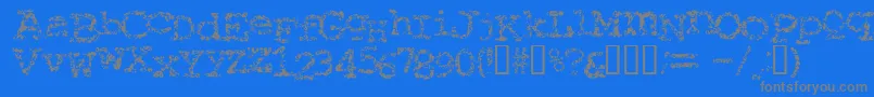 Typewriterfromhell-Schriftart – Graue Schriften auf blauem Hintergrund