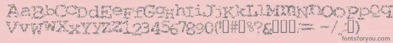 Typewriterfromhell Font – Gray Fonts on Pink Background