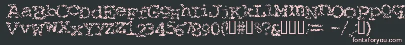 Typewriterfromhell Font – Pink Fonts on Black Background