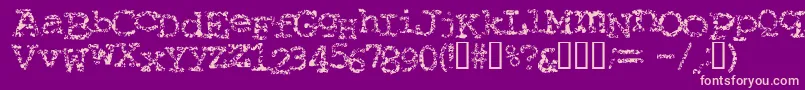 Typewriterfromhell Font – Pink Fonts on Purple Background