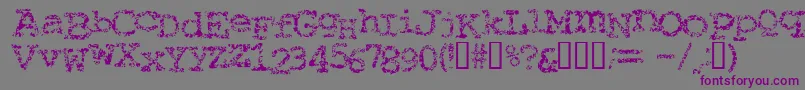 Typewriterfromhell Font – Purple Fonts on Gray Background