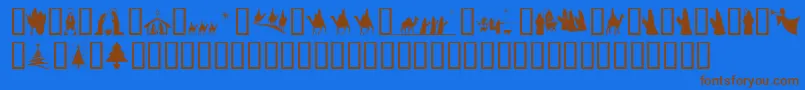 More about SlChristmasSilhouettesNormal Font SlChristmasSilhouettesNormal Font – Brown Fonts on Blue Background