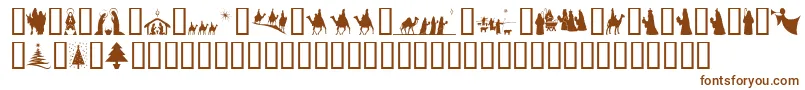 SlChristmasSilhouettesNormal Font – Brown Fonts