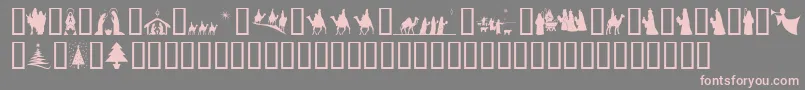 fuente SlChristmasSilhouettesNormal – Fuentes Rosadas Sobre Fondo Gris