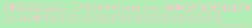 SlChristmasSilhouettesNormal Font – Pink Fonts on Green Background