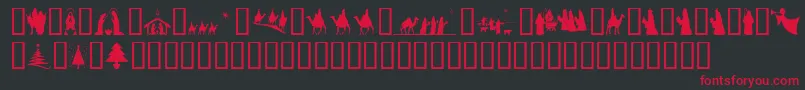 Police SlChristmasSilhouettesNormal – polices rouges sur fond noir
