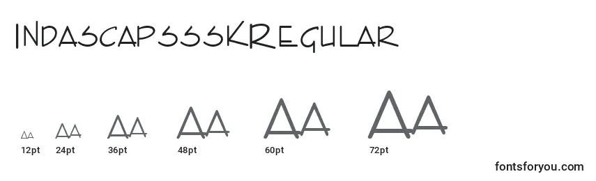 Größen der Schriftart IndascapssskRegular