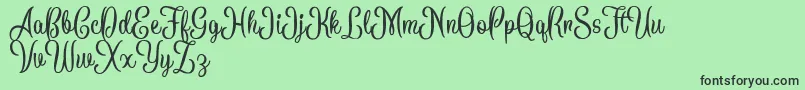 BattallionScriptDemo Font – Black Fonts on Green Background